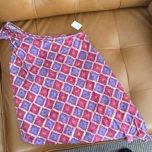 Free People Multicolor Tie-Dye Knit Skirt - Purple & Pink